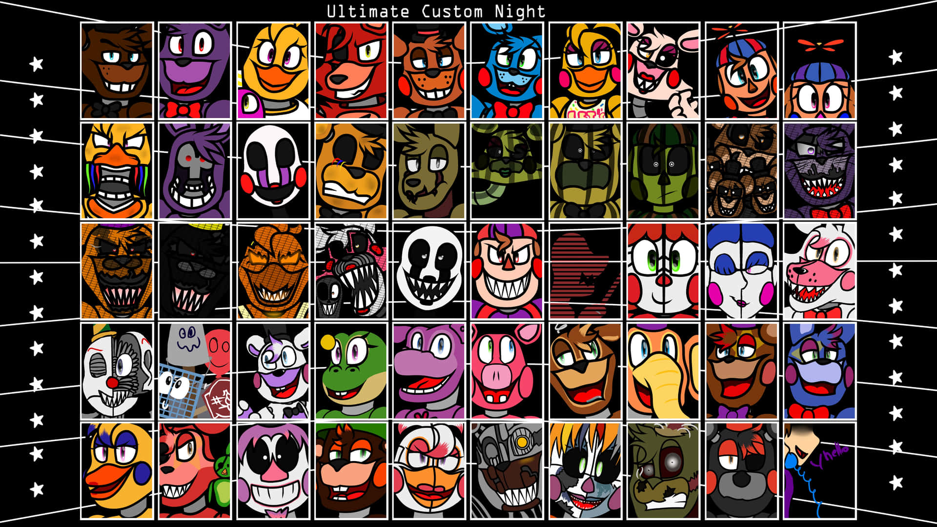 Ultimate Custom Night All Characters Wallpaper