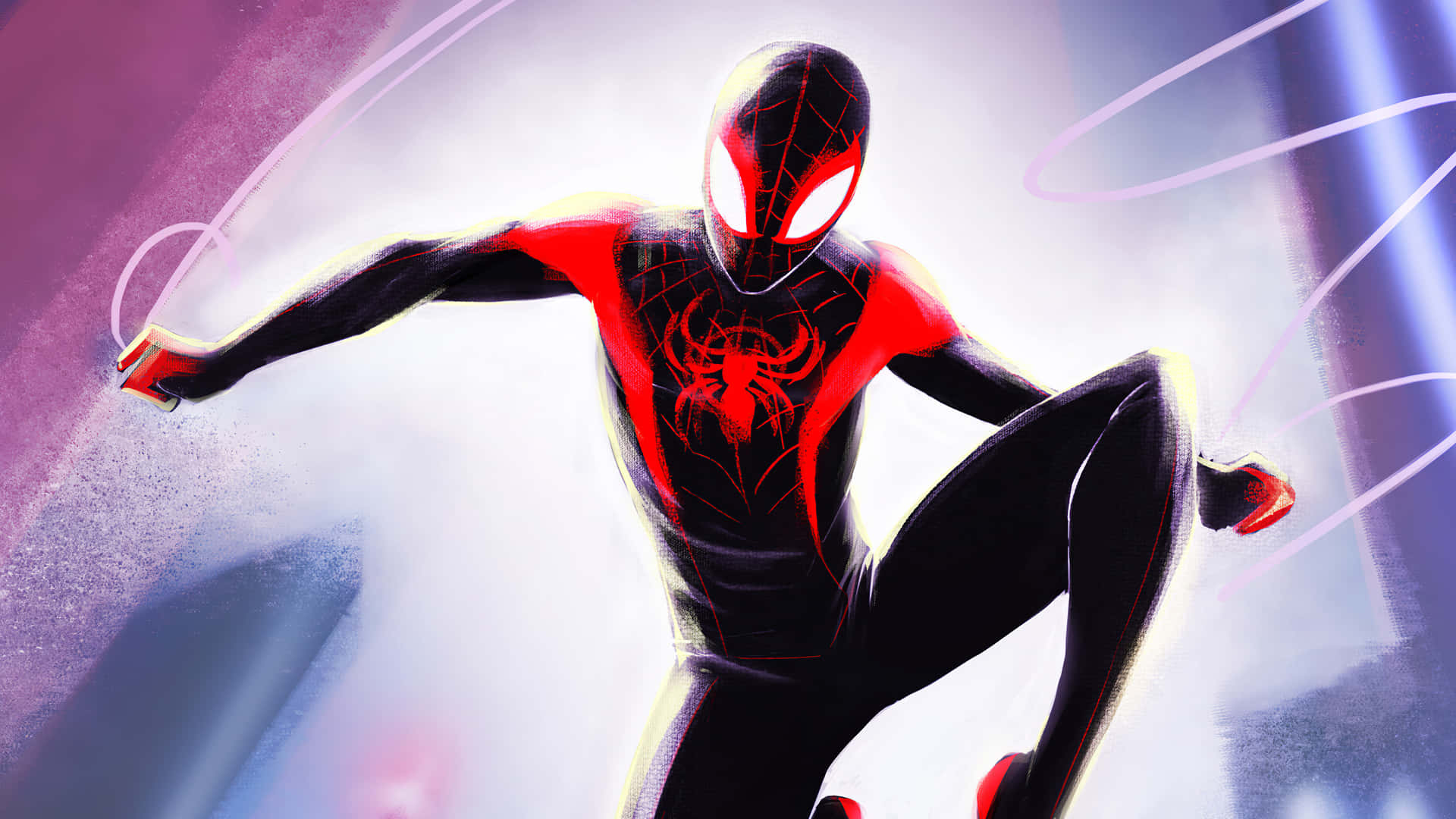 Ultimate Spider-Man Swinging Action Wallpaper