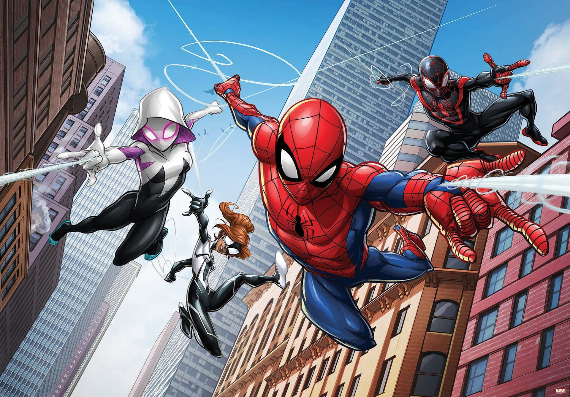 Ultimate Spider-man Dalam Aksi Wallpaper