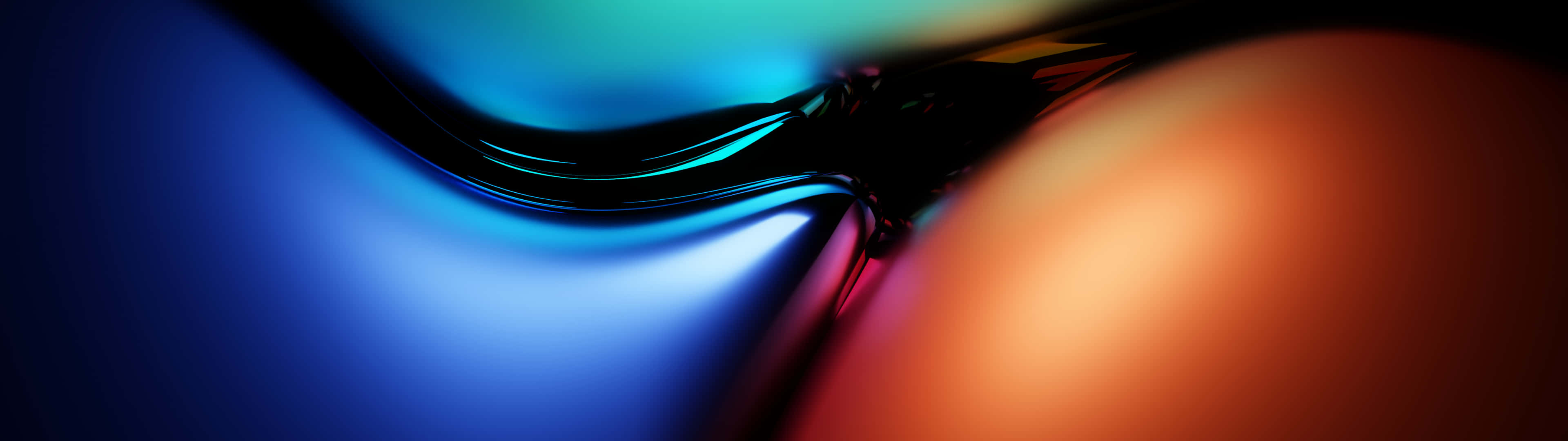 Färgstarktabstrakt Ultra Hd Dubbelmonitor - Bakgrundsbild Wallpaper