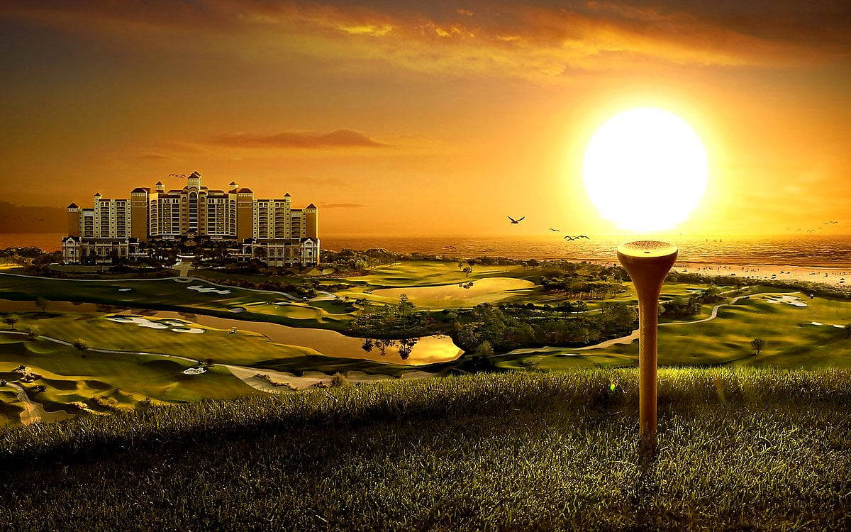 Ultrahd Golf 3d Solen. Wallpaper