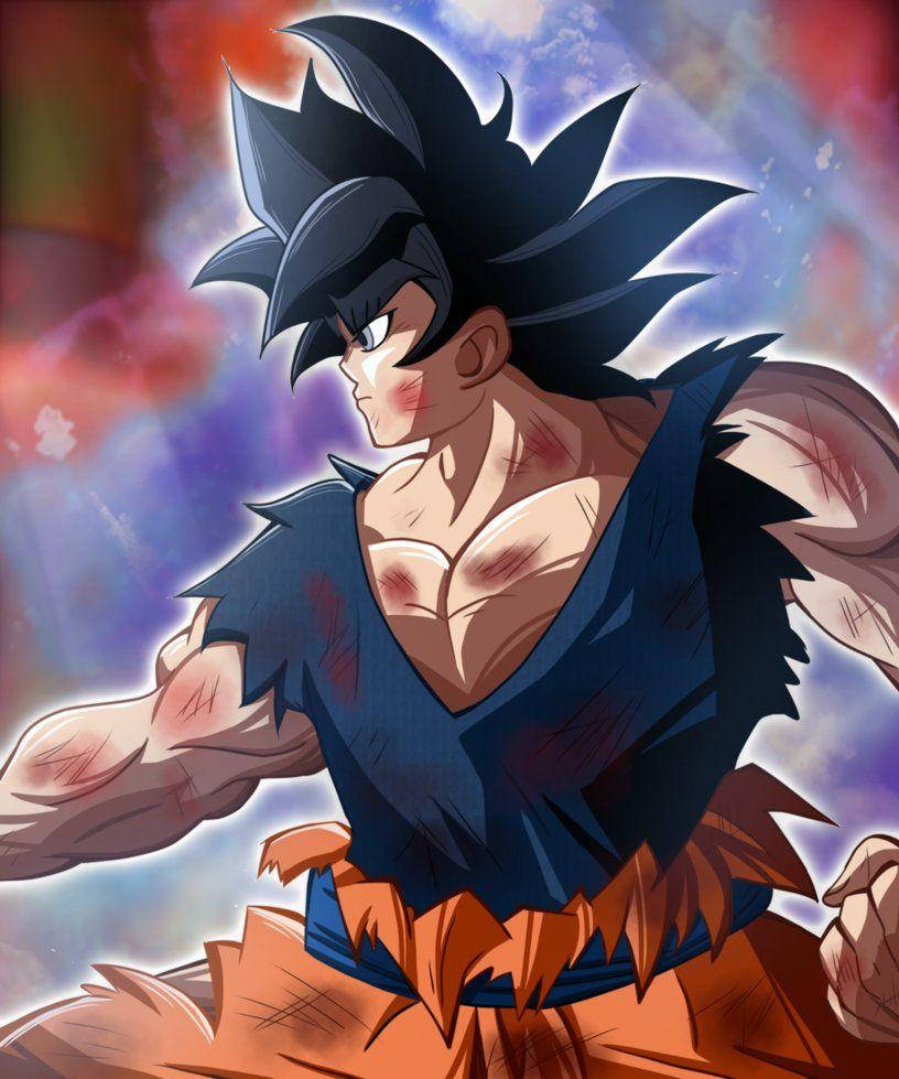 Posturade Lucha De Goku Ultra Instinto Fondo de pantalla