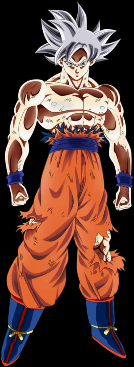 Ultra Instinct Goku Full Body PNG