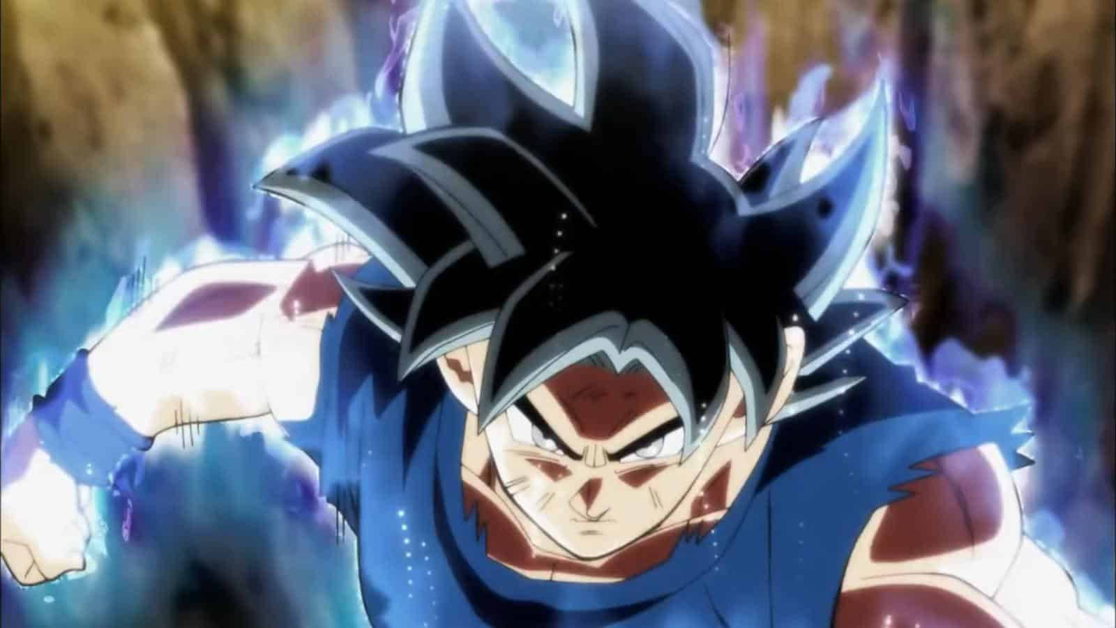 Ultra Instinct Goku Med Intensiv Blick. Wallpaper