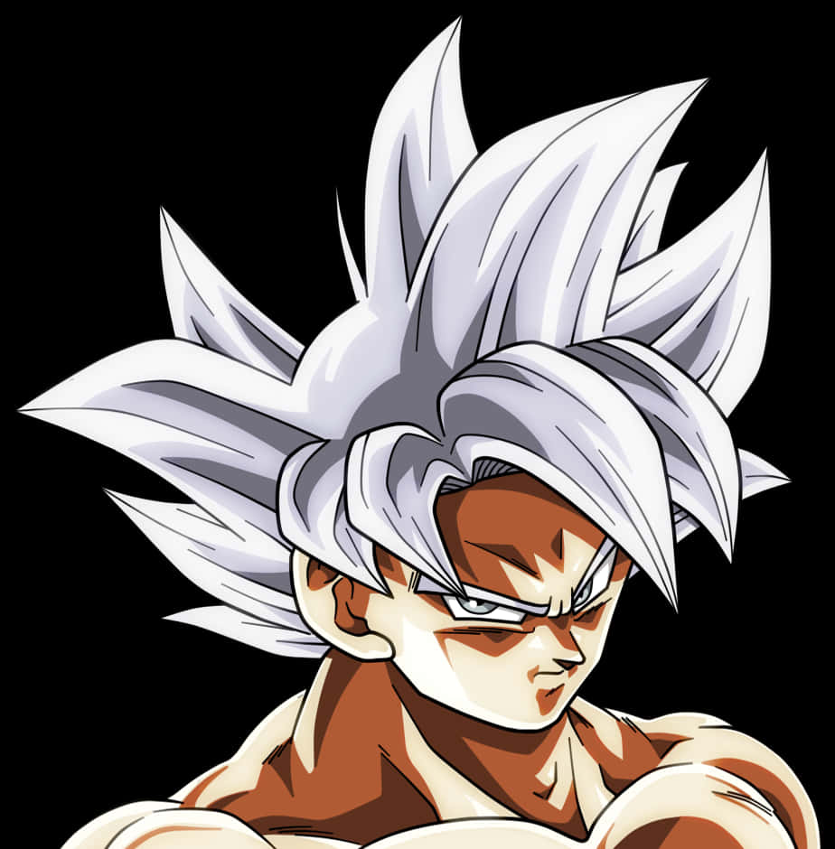 Ultra Instinct Goku Portrait PNG