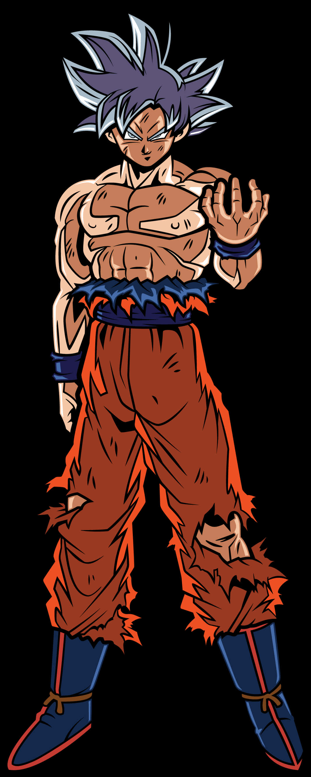 Ultra Instinct Goku Pose PNG