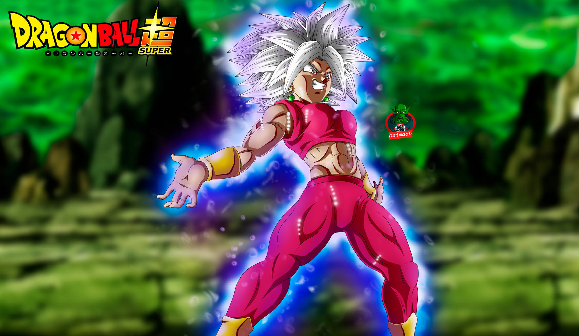 Ultra Instinkt Goku Plakat Tapet: En lysende plakat tapet med animeren Goku i sin ultra instinktform. Wallpaper