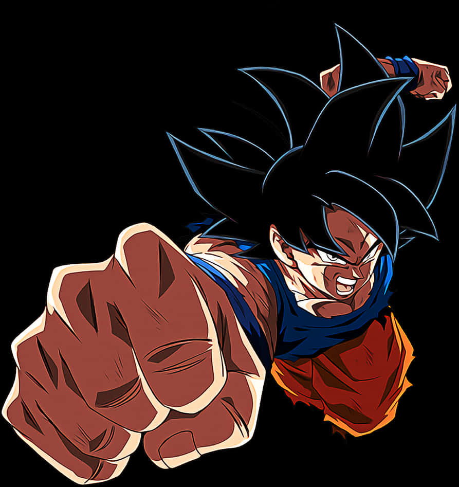 Ultra Instinct Goku Power Punch PNG