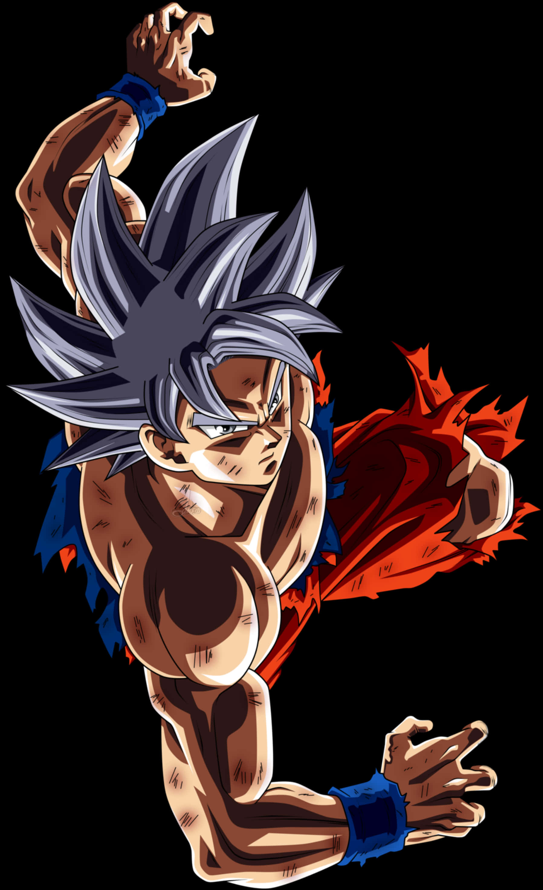 Ultra Instinct Goku Power Stance PNG