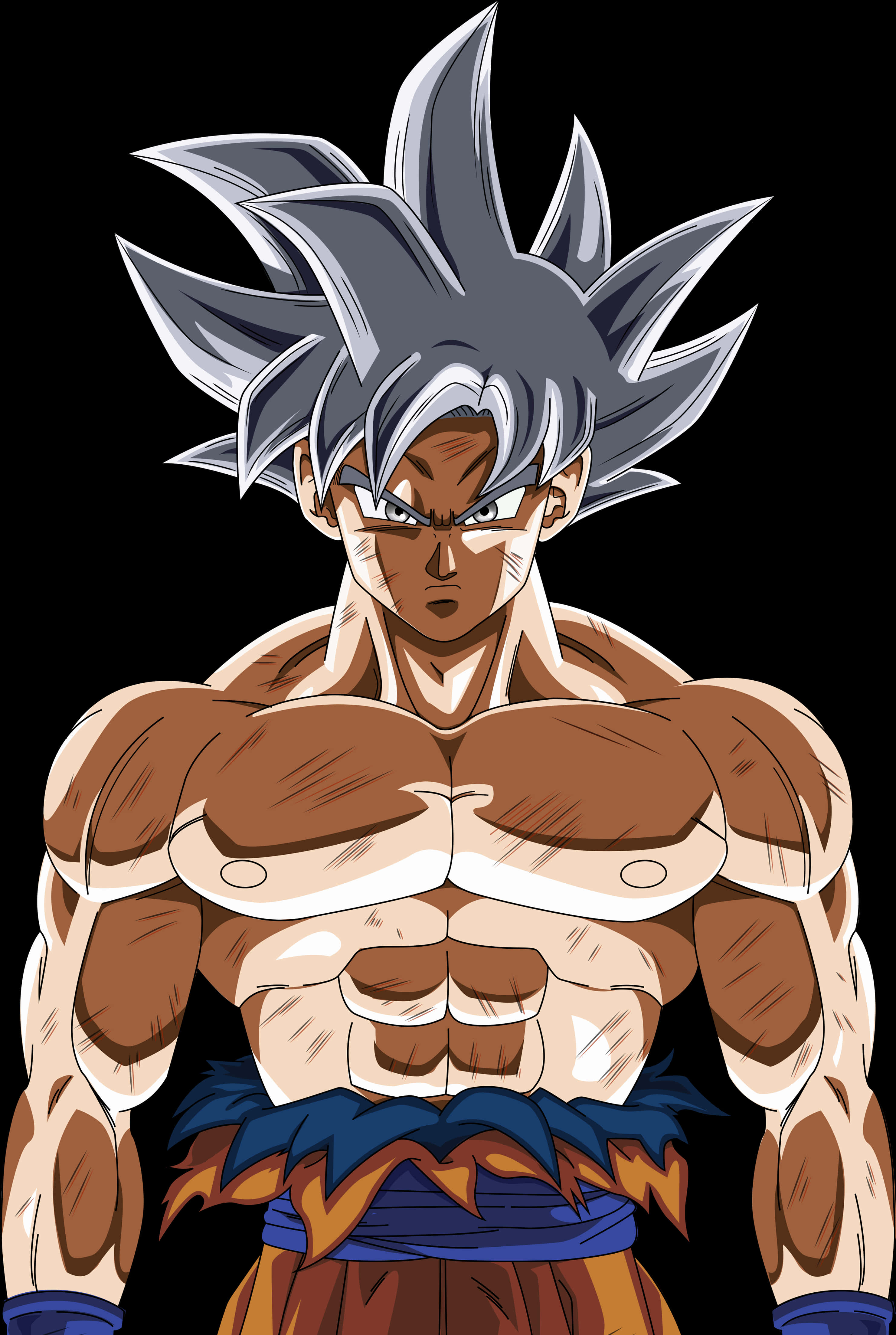 Ultra Instinct Goku Power Stance PNG