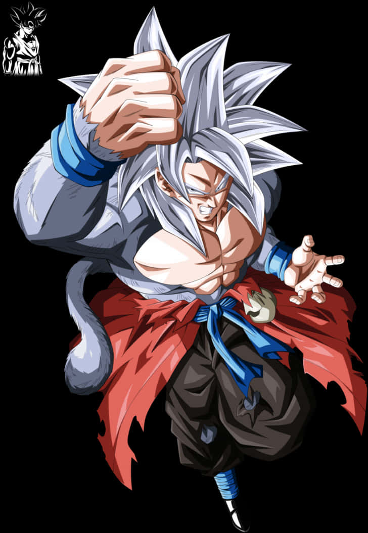 Ultra Instinct Goku Power Stance PNG