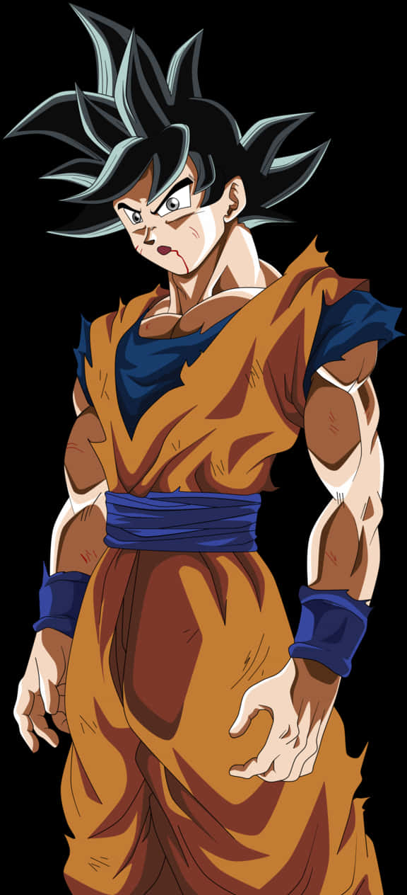 Ultra Instinct Goku Stance PNG