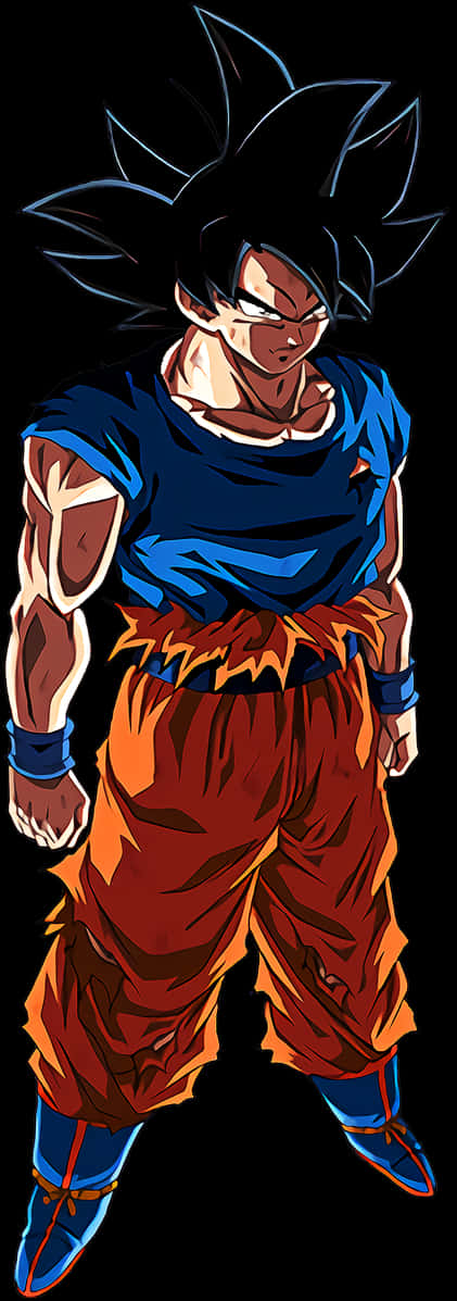 Ultra Instinct Goku Stance PNG