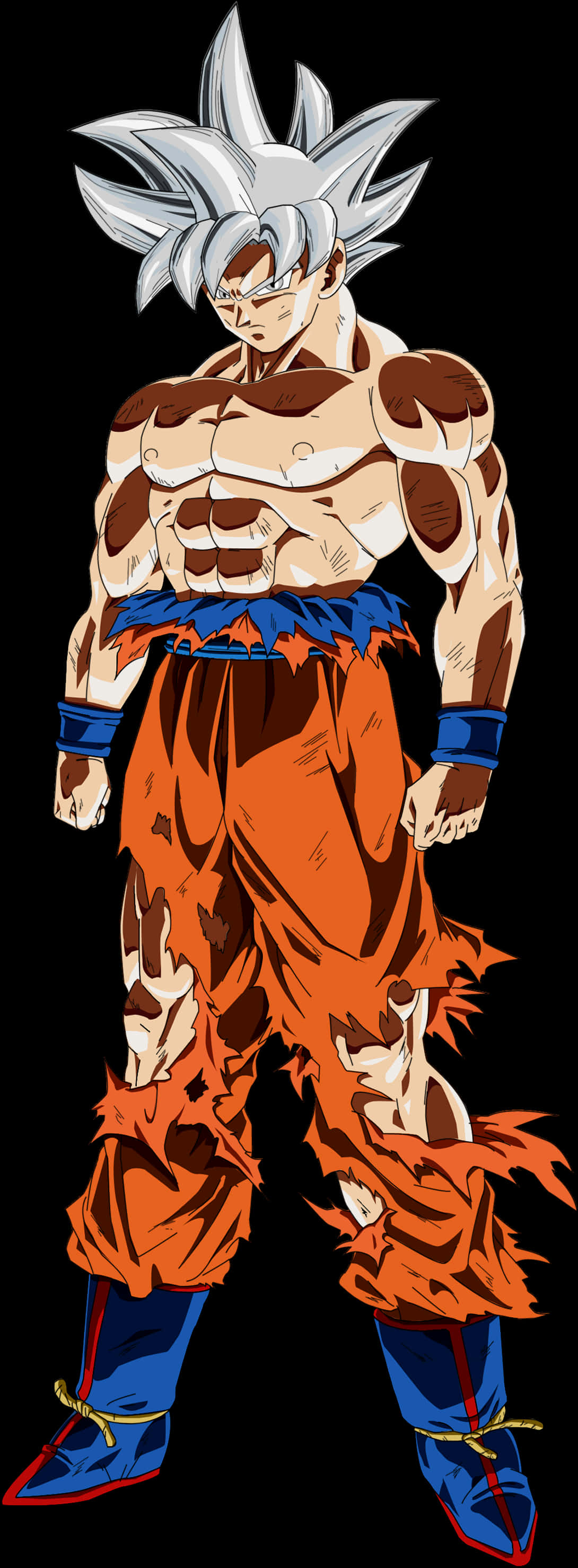 Ultra Instinct Goku Standing Pose PNG