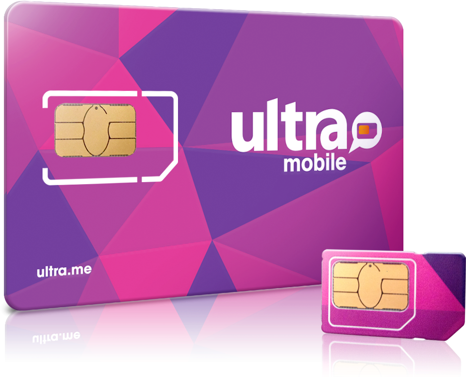 Ultra Mobile S I M Card Packaging PNG