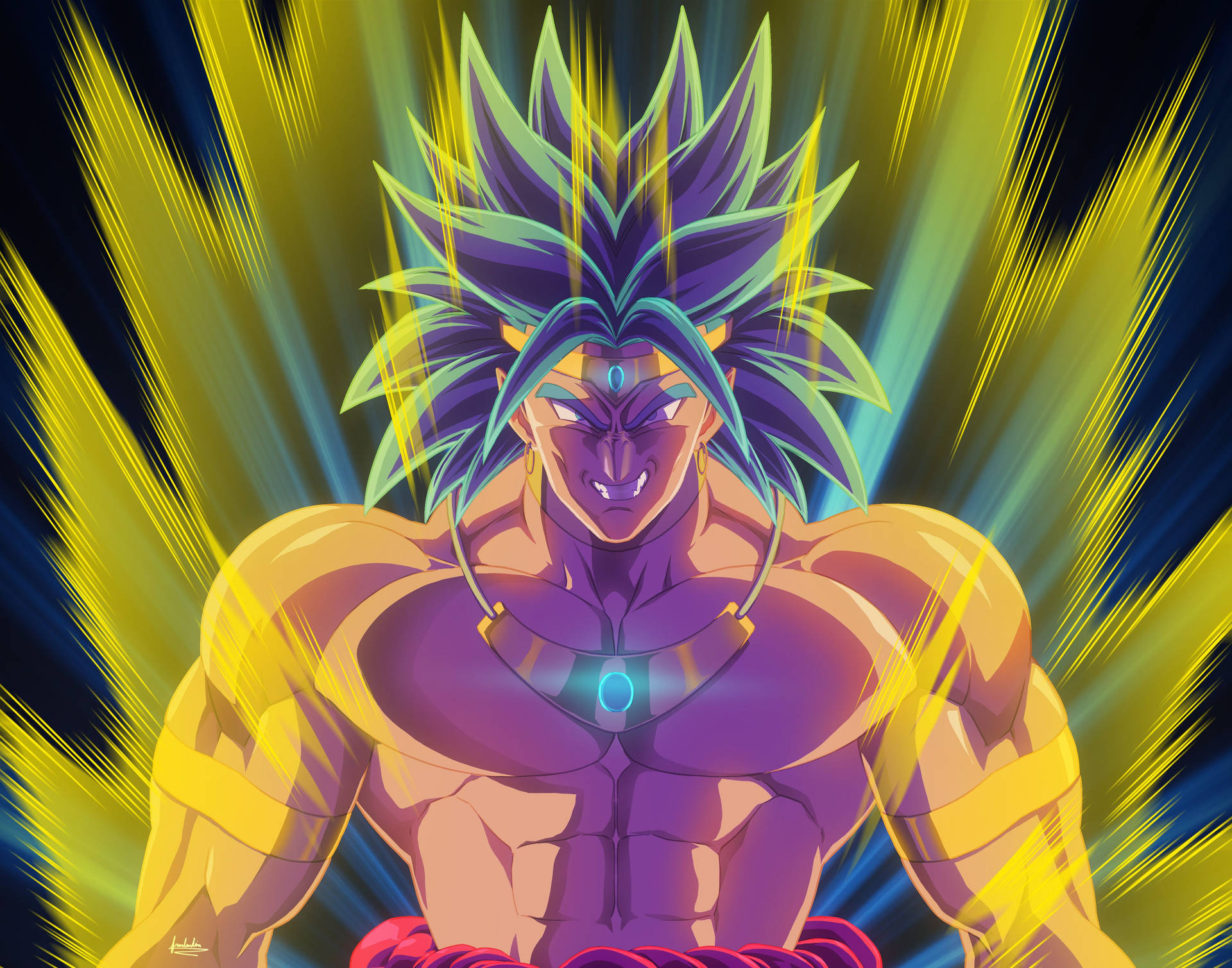 Witness Super Power Broly in All His Glory Wallpaper