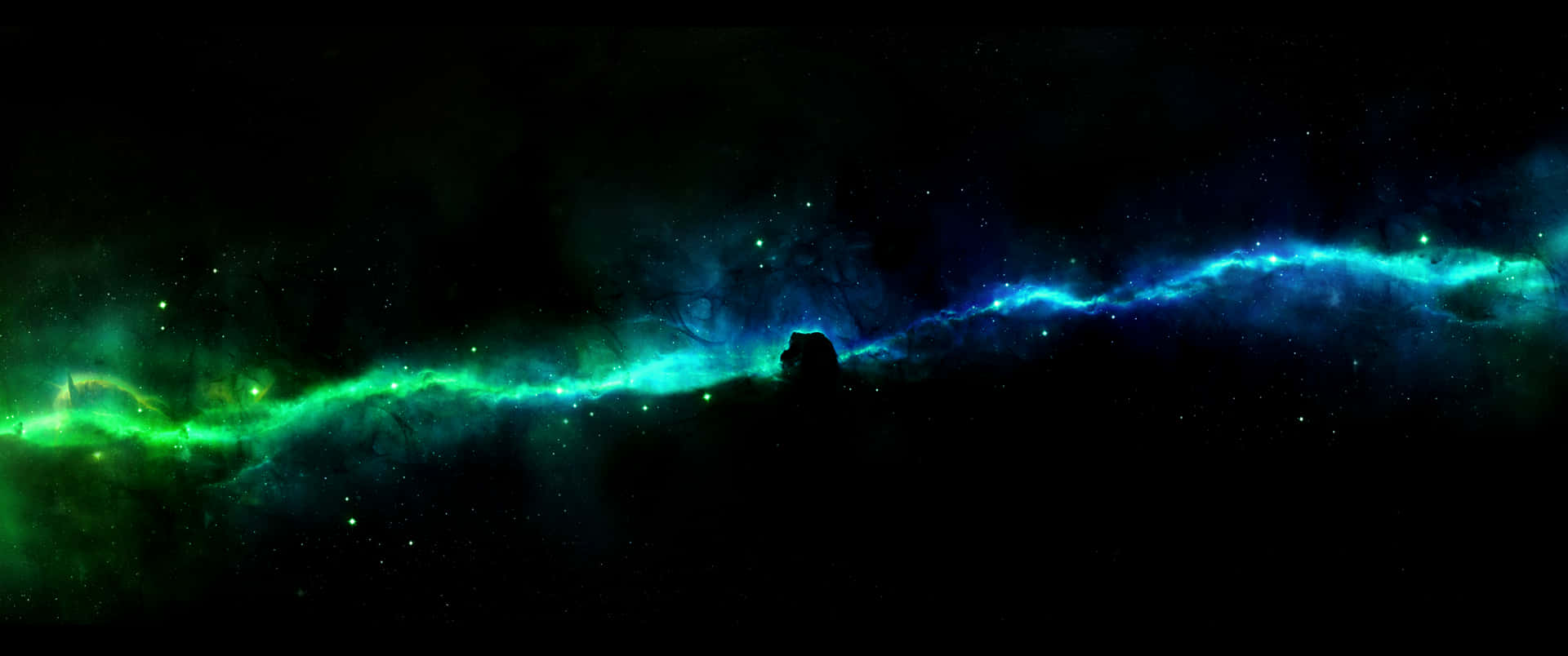 Udforsk dybderne af rummet med Ultra Wide 3440x1440 Space Nebula tapet! Wallpaper