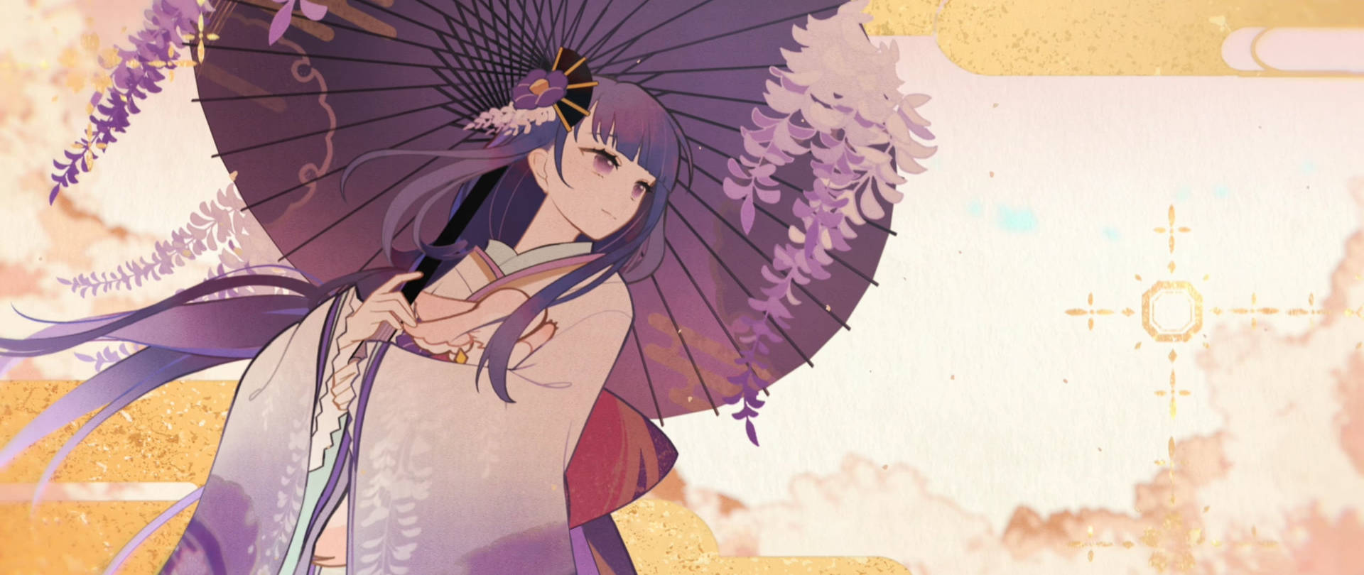 Ultra Wide 4k Anime Girl Kimono Background