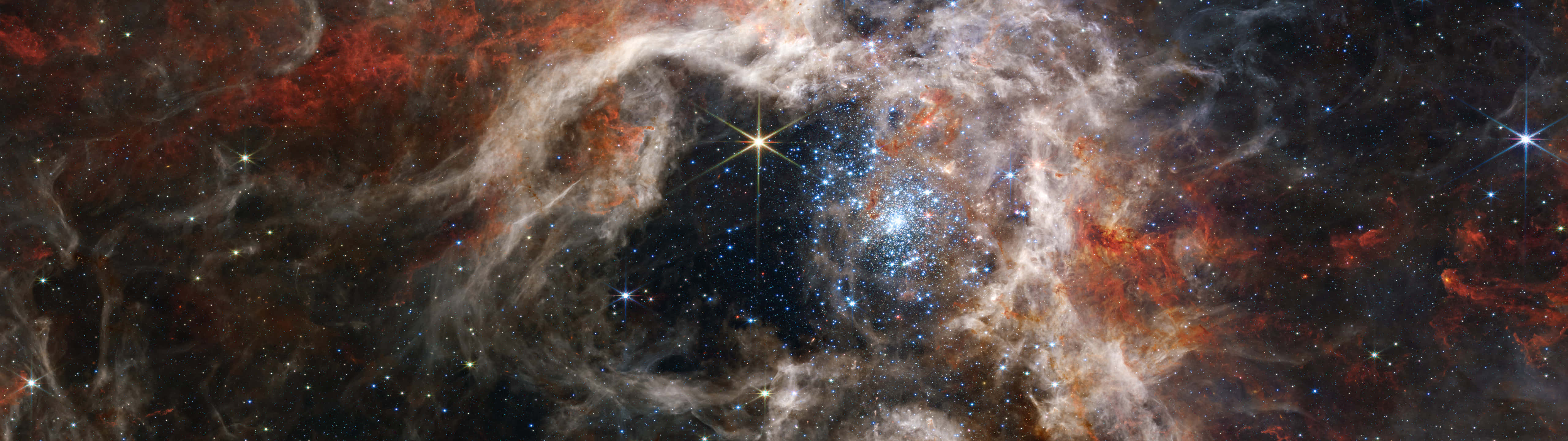 Unaimagen Espacial De Un Cúmulo De Estrellas Fondo de pantalla