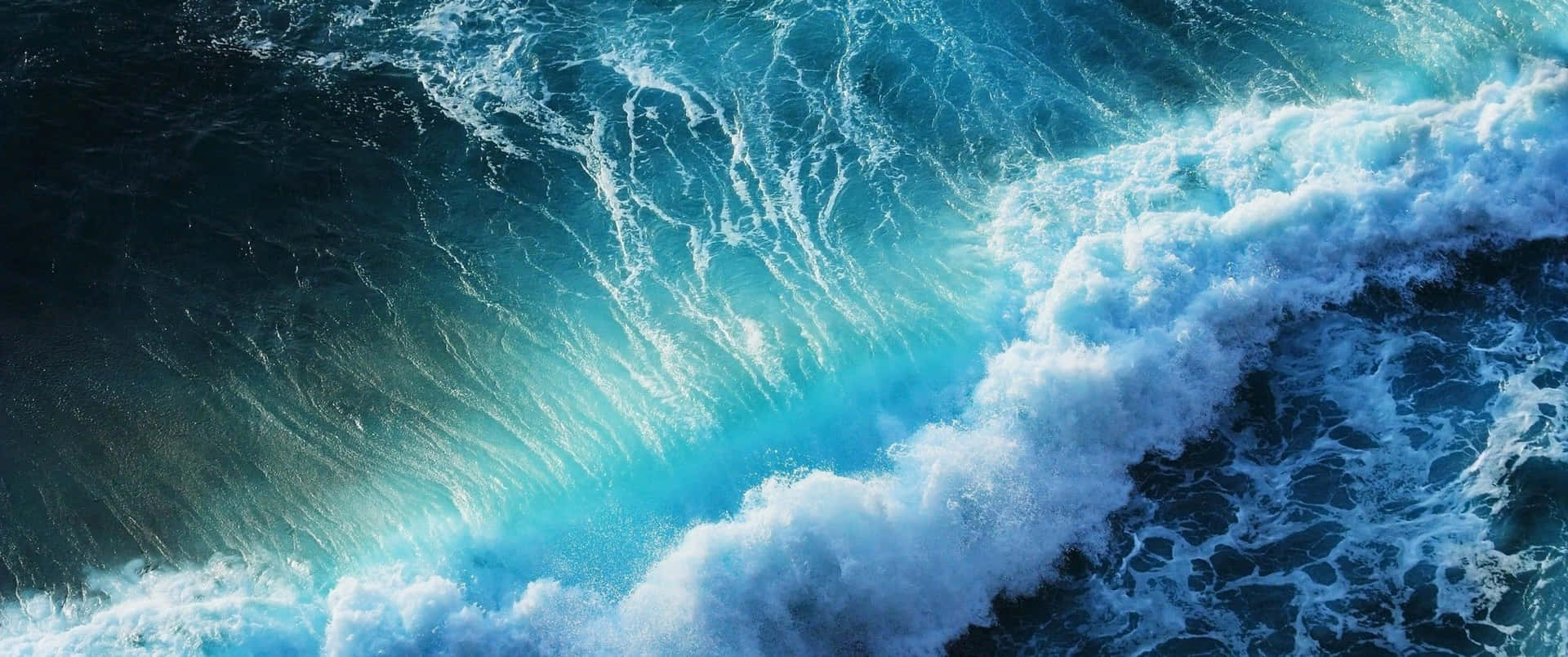 Ultra Wide Nature Waves Wallpaper