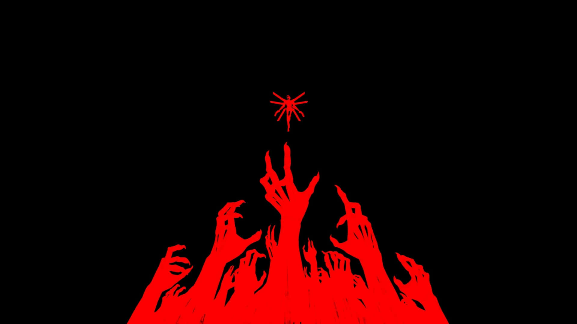 Ultrakill Red Hands Reaching Out Wallpaper