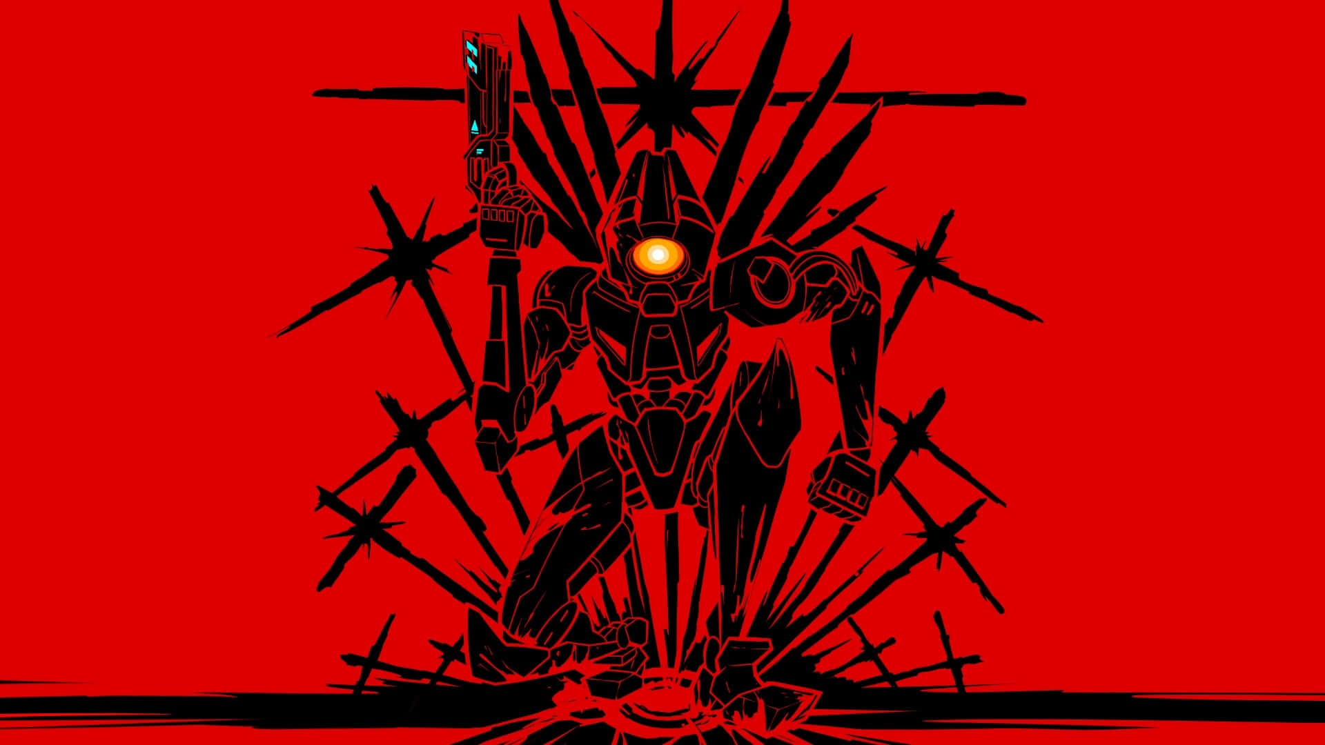 Ultrakill Red Silhouette Wallpaper