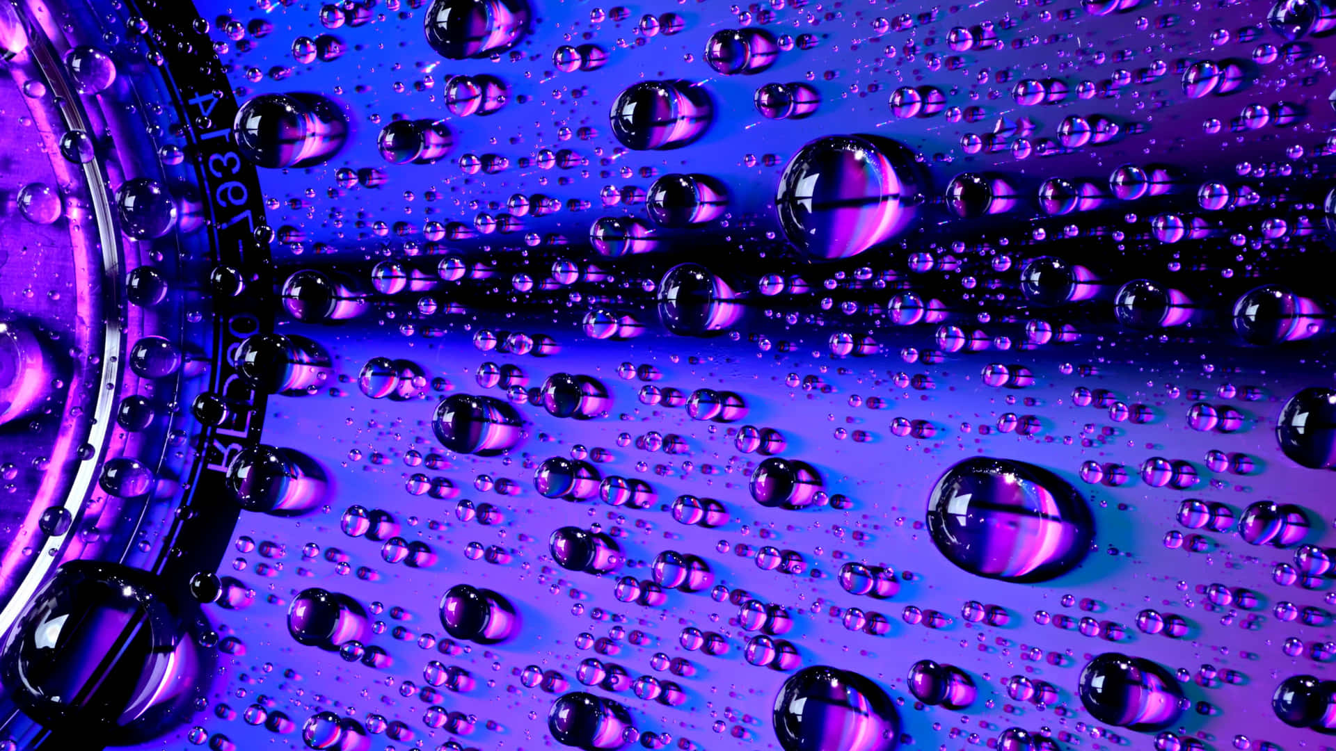 Ultraviolet Lights On Waterdrops Wallpaper