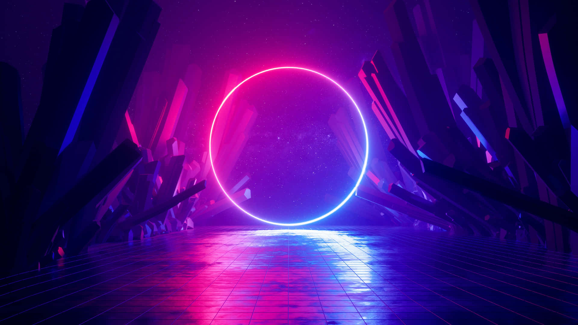 Ultraviolet Ring On A Stage Wallpaper