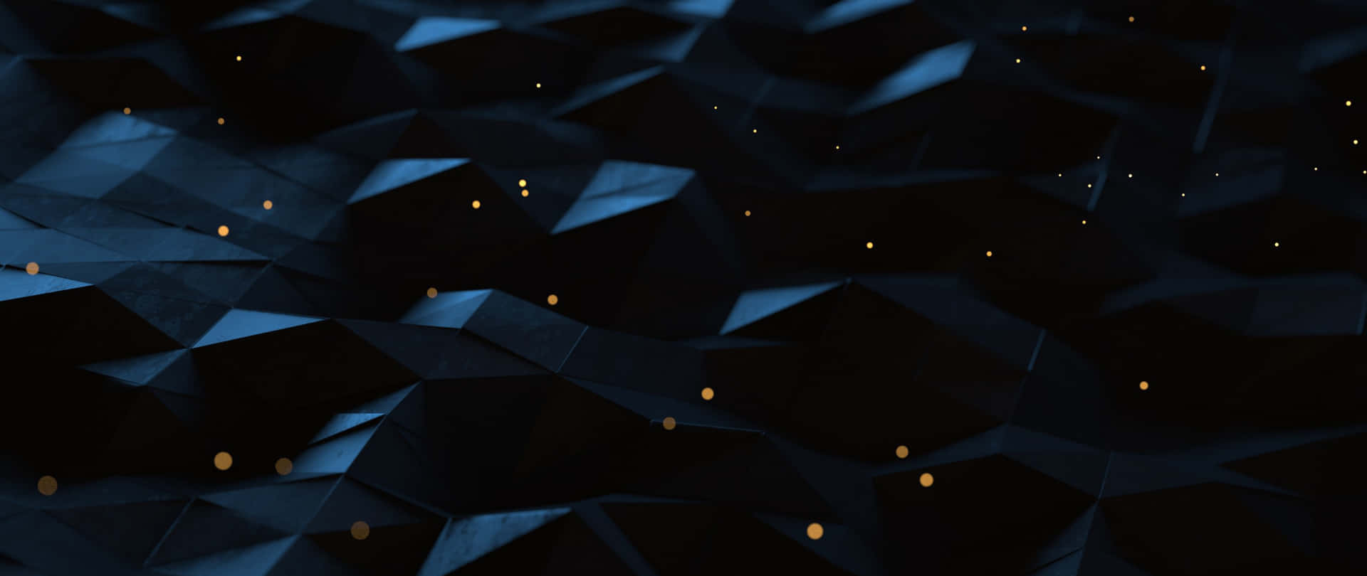 En sort baggrund med guldstjerner og trekanter Wallpaper