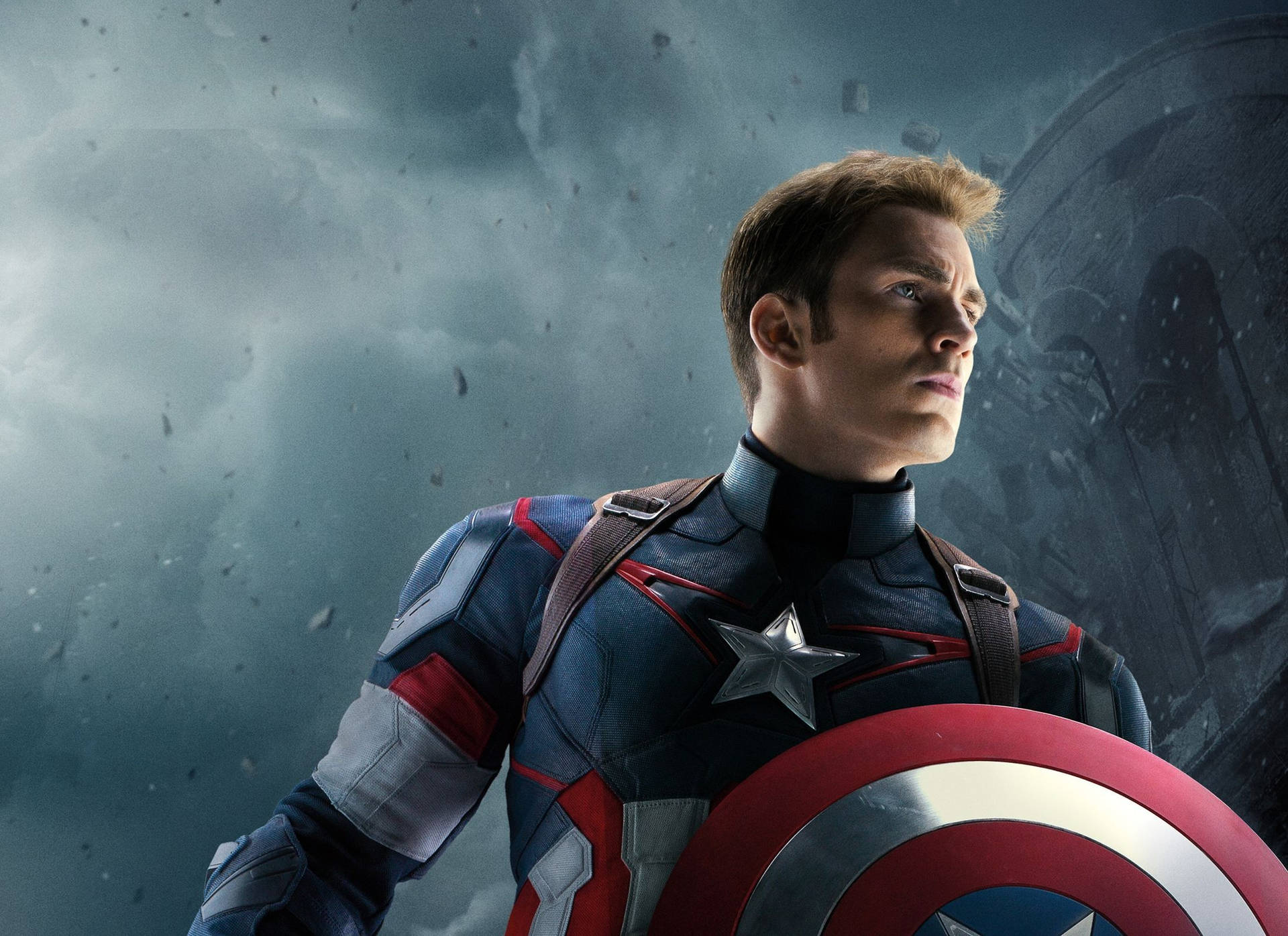 Ultronfilmens Captain America Till Laptop. Wallpaper