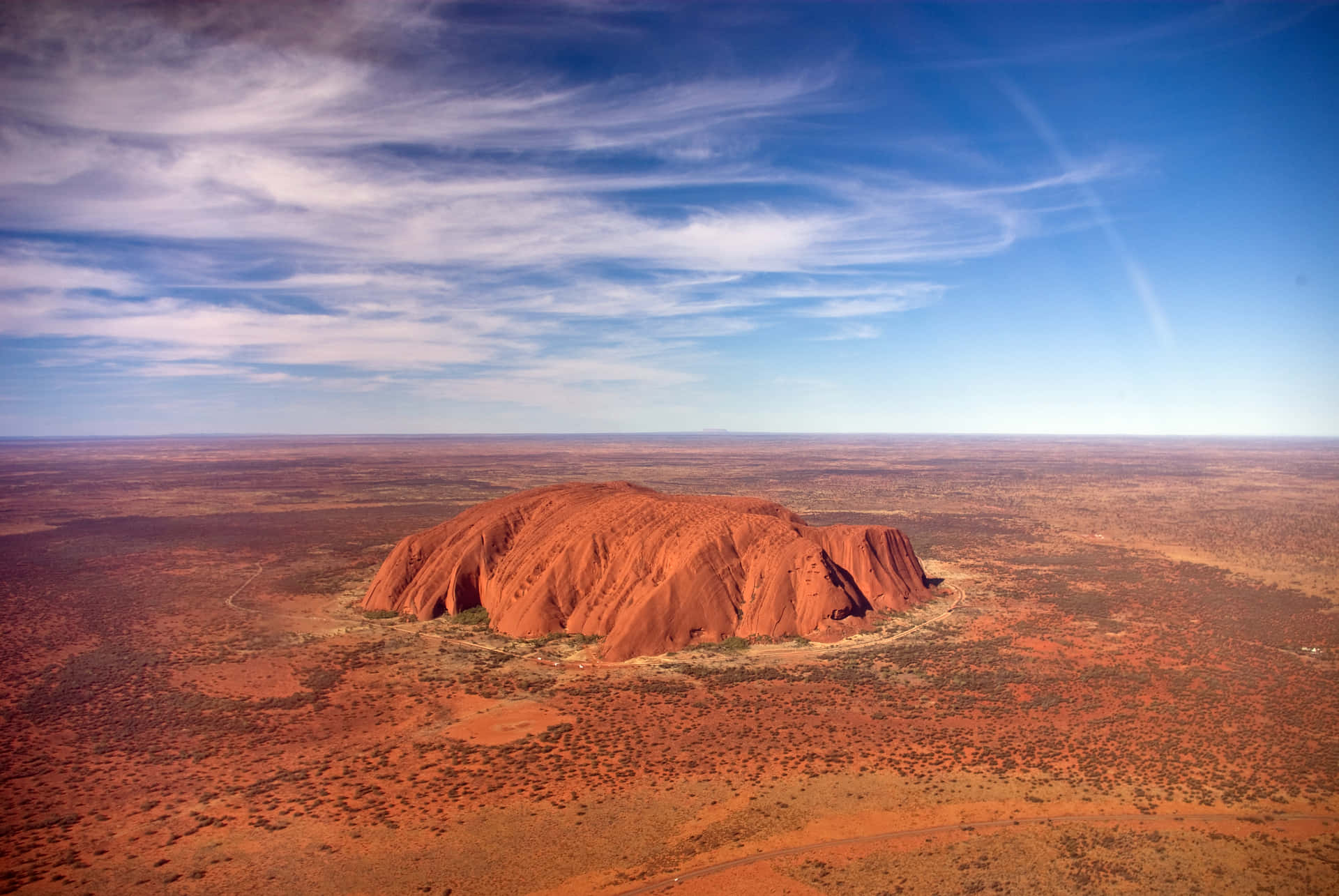 Uluruaustralia Scogliera Di Sabbia Sfondo