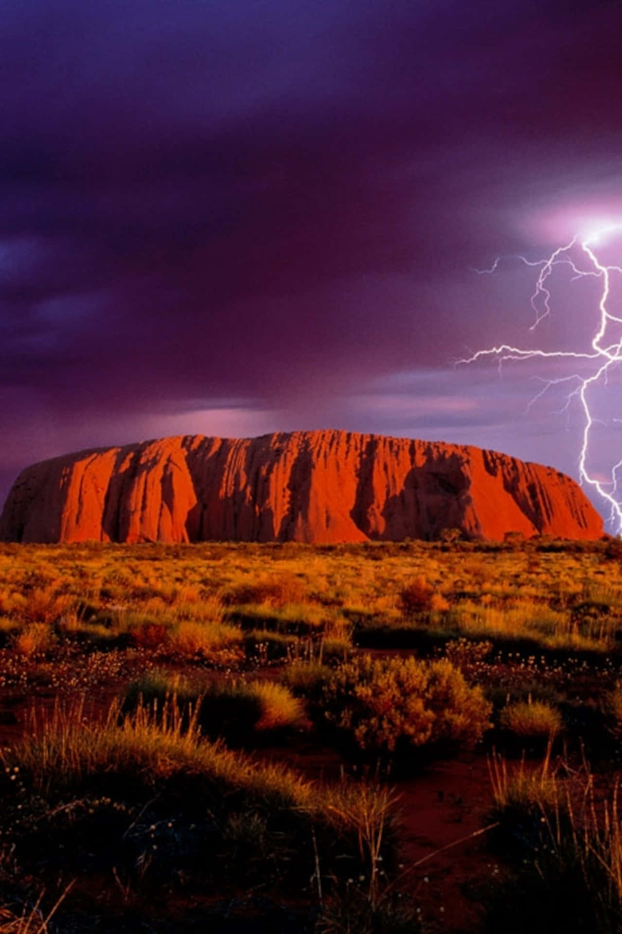 Uluru Lightning Bolt Wallpaper