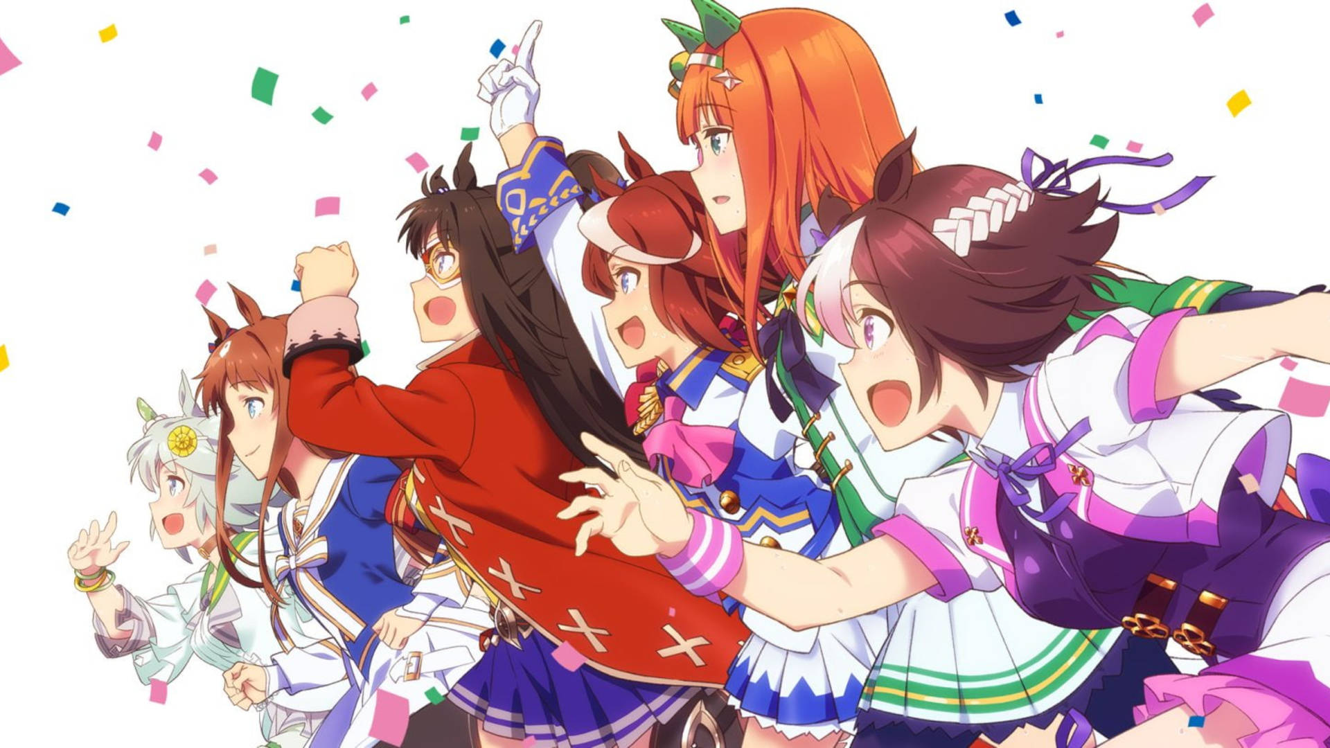 Uma Musume Pretty Derby Running Characters Wallpaper