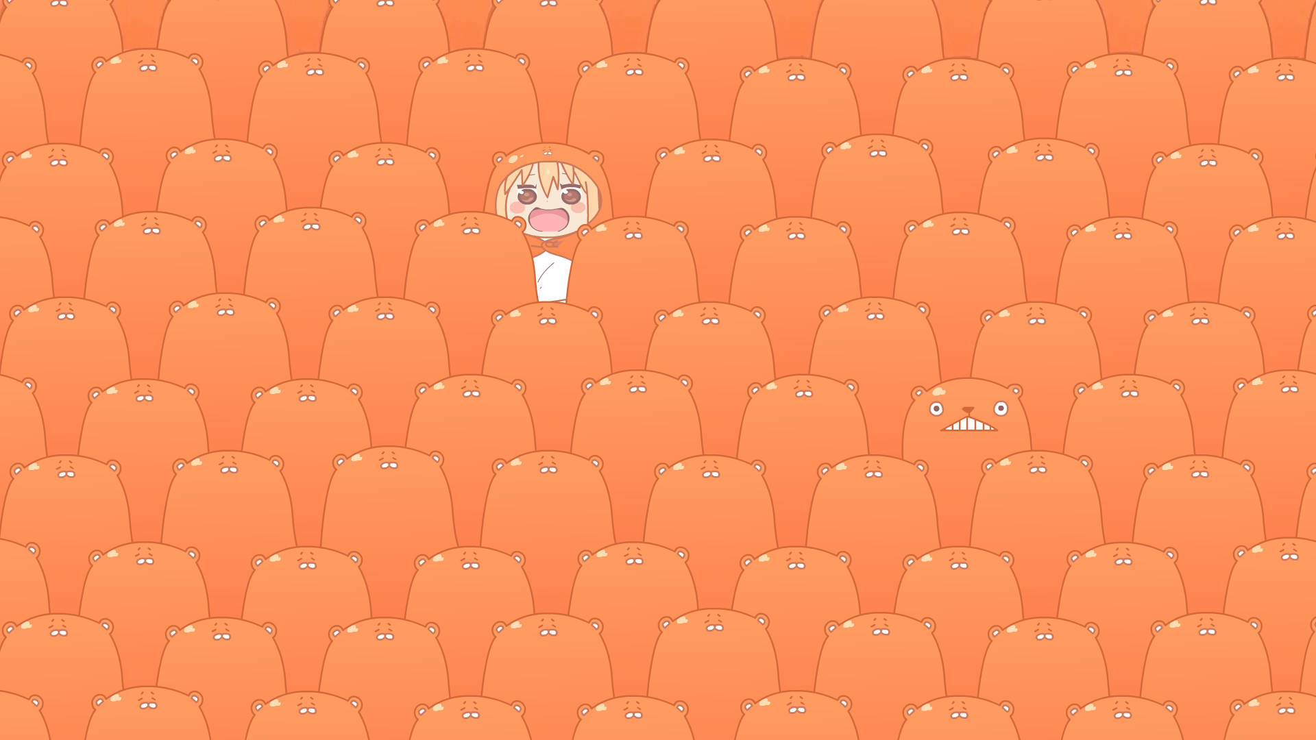 Umaru With Cute Orange Bears Wallpaper