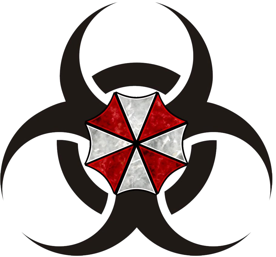 Umbrella Corporation Logo Biohazard Symbol PNG
