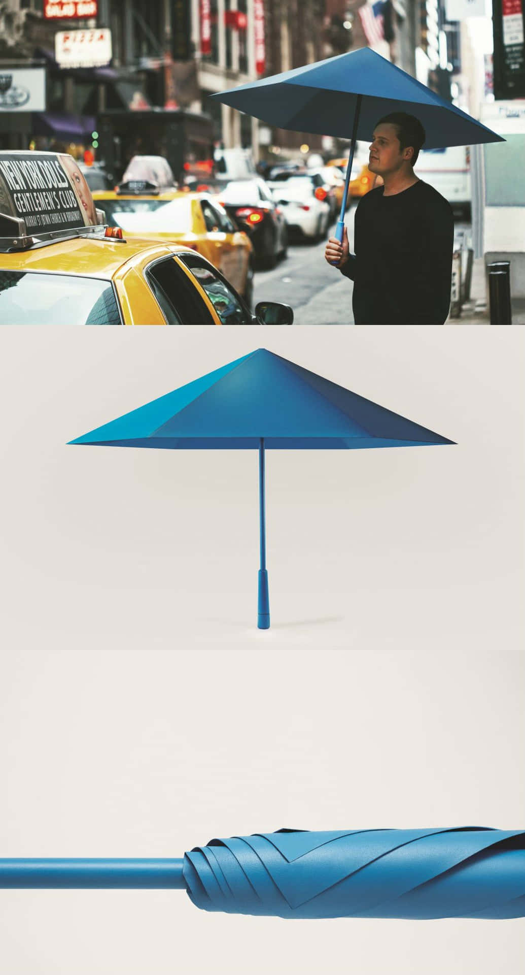 Bright Umbrellas in a Rainy Day