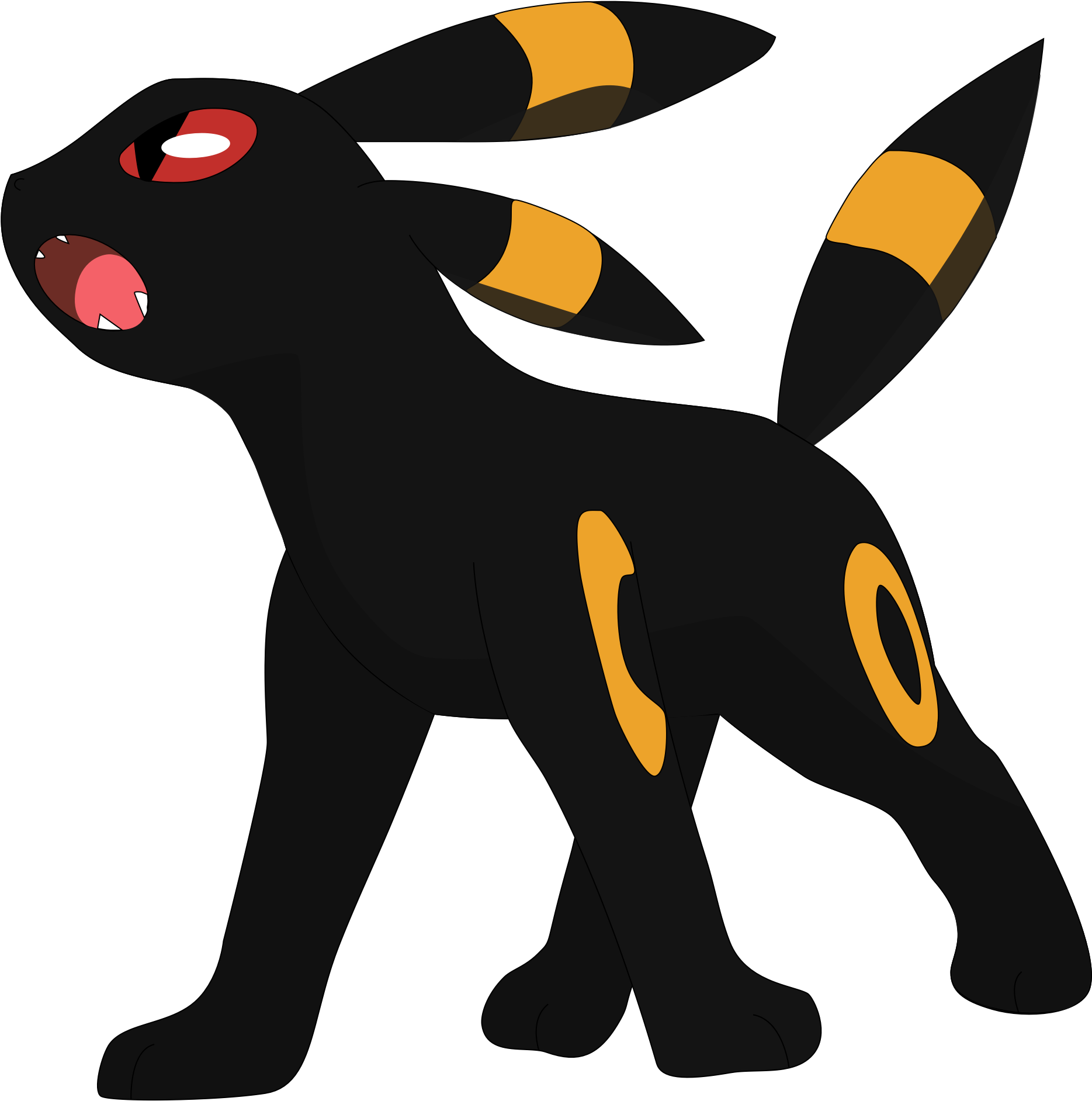 Umbreon Pokemon Illustration PNG