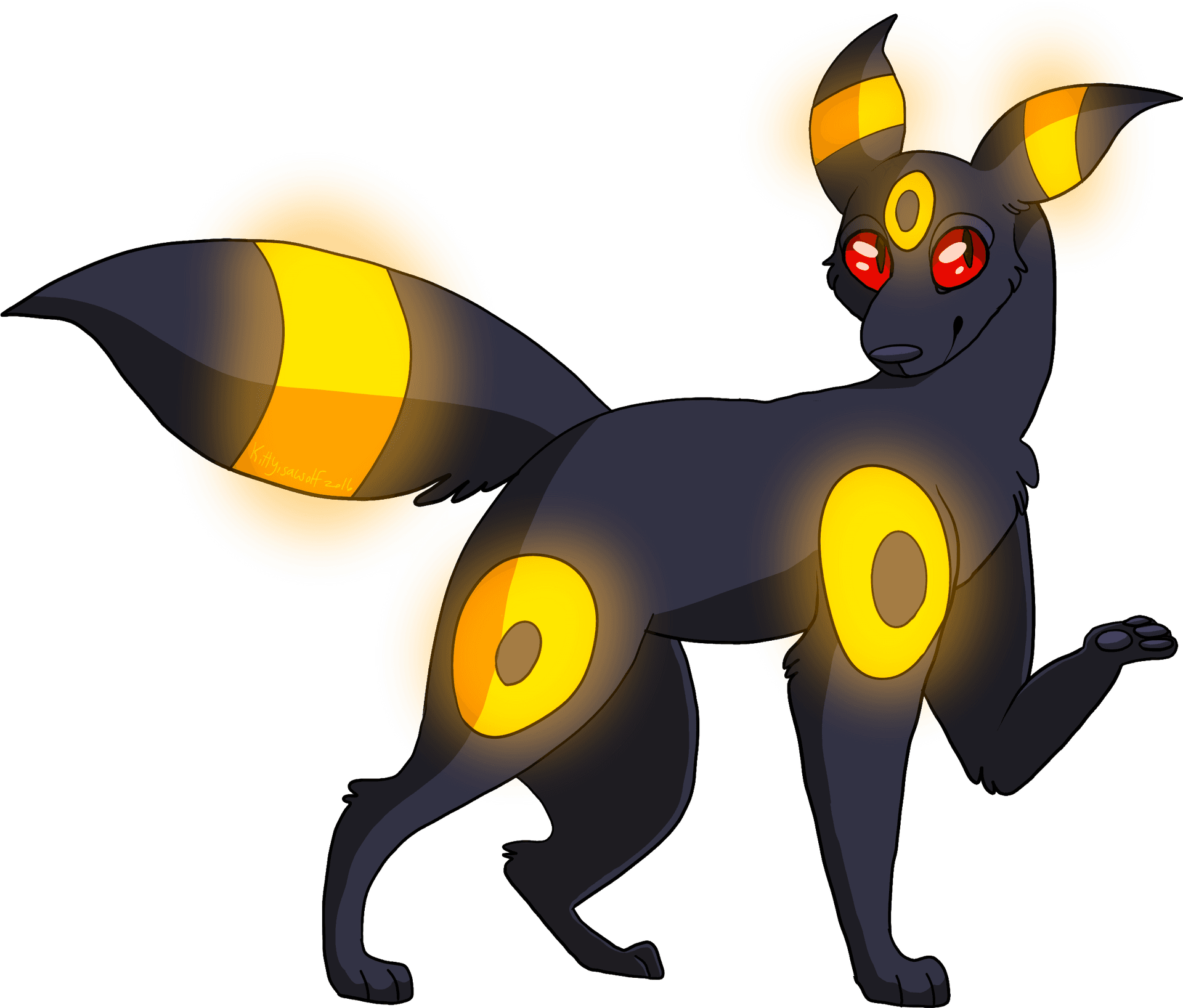 Umbreon Pokemon Illustration PNG