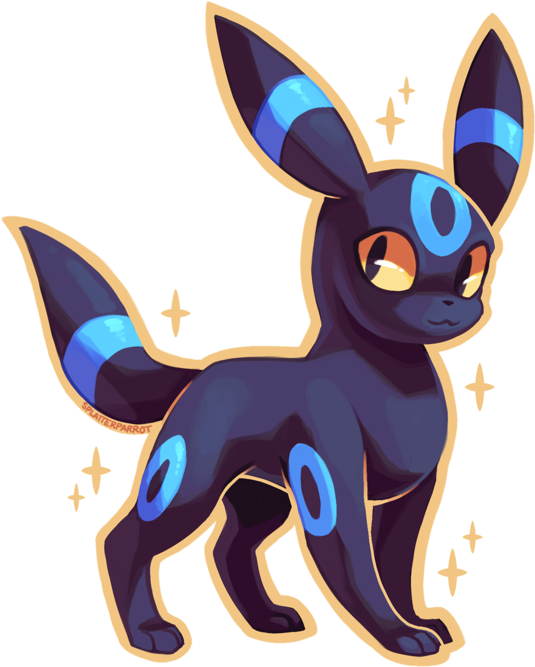 Umbreon Pokemon Illustration PNG