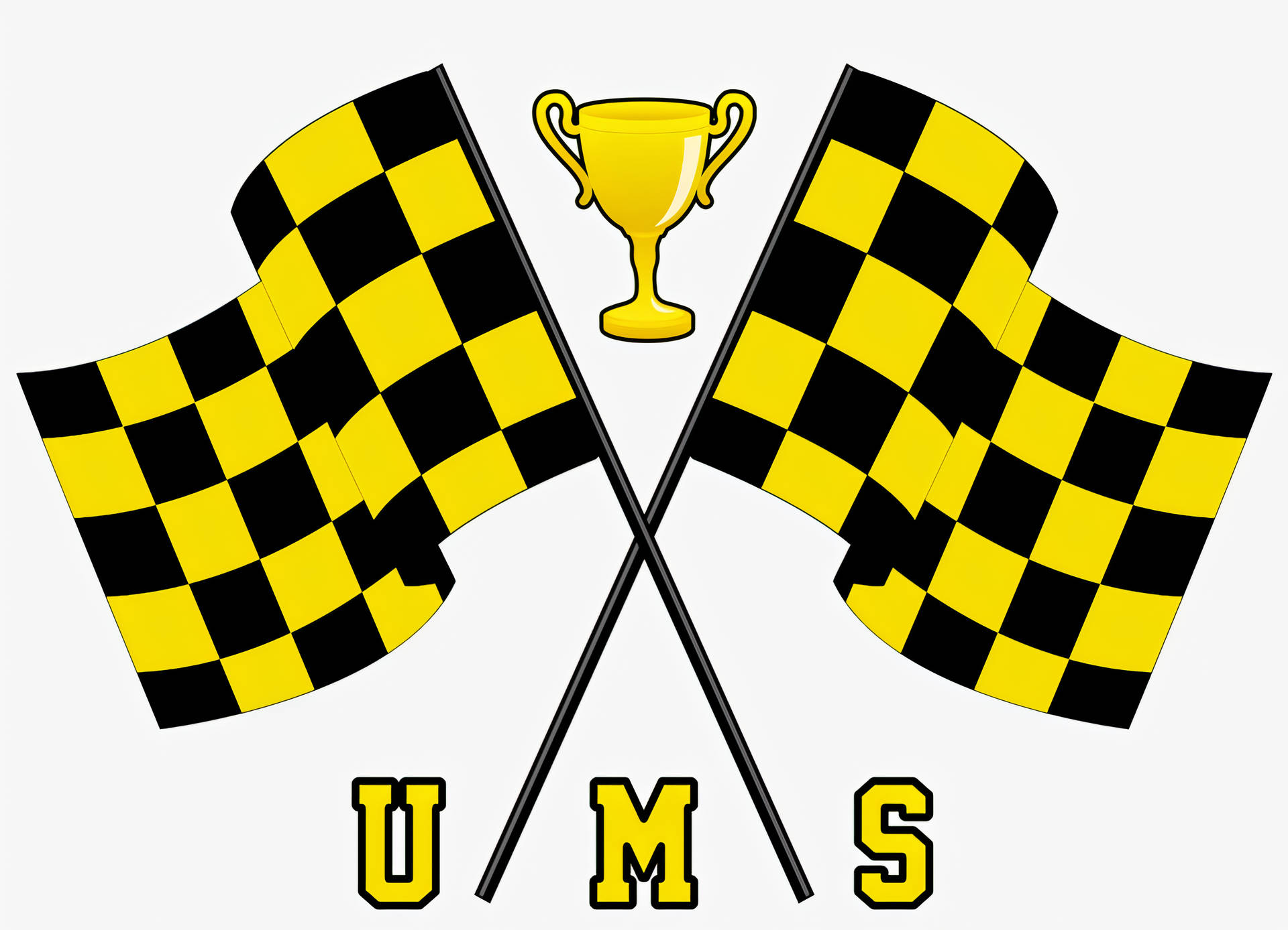 Ums Champion Yellow Checkered Flags Wallpaper