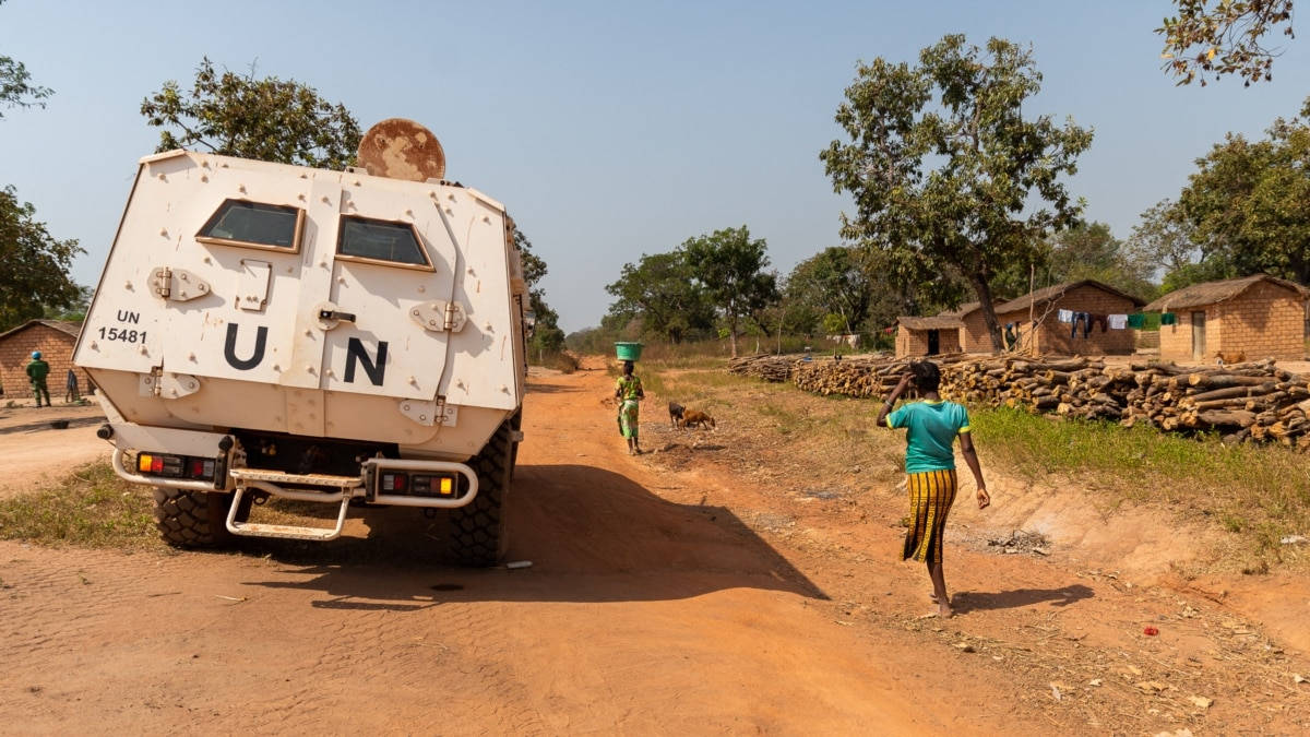Un Tank In Central African Republic Background