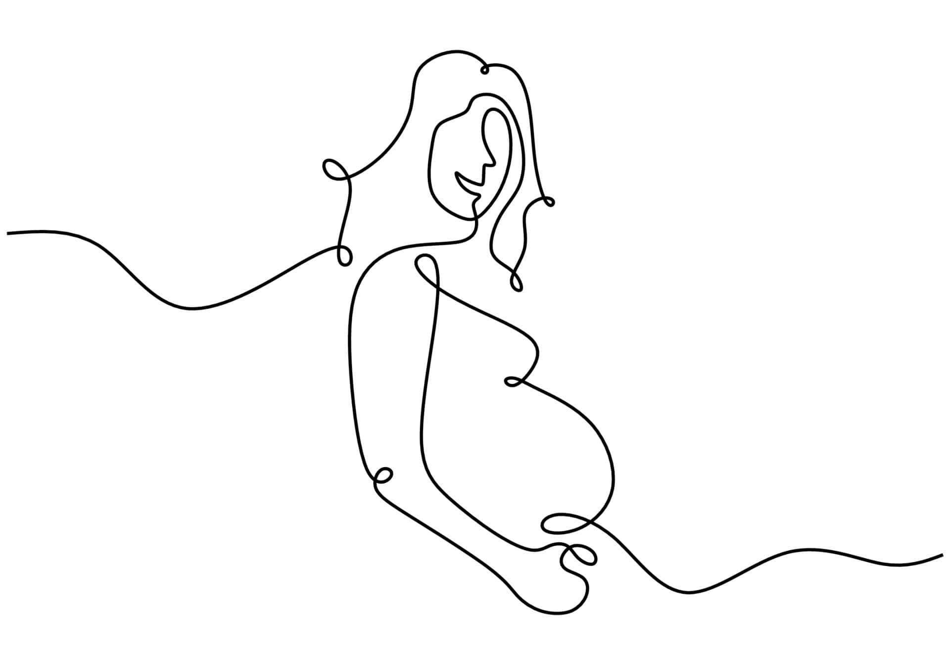 Unahermosa Mujer Embarazada Posando Al Aire Libre Con Sus Manos En Su Vientre Creciente.
