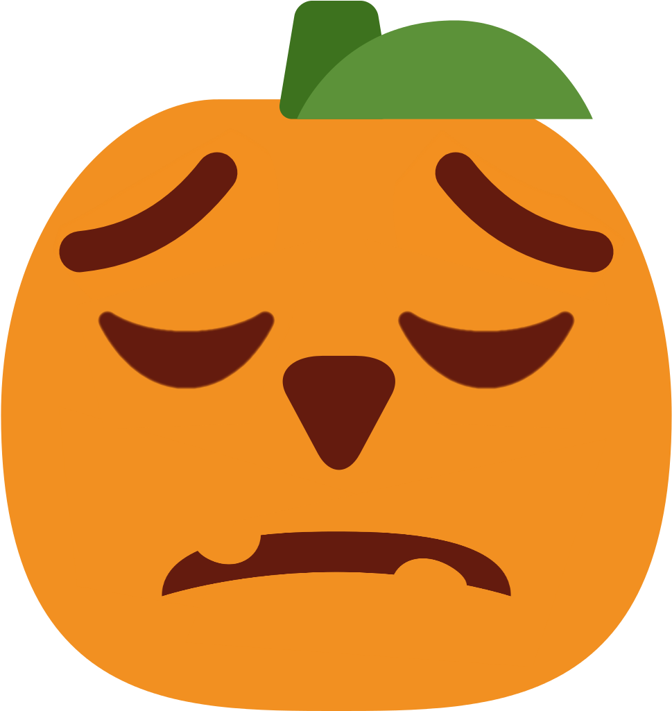 Unamused Pumpkin Emoji PNG