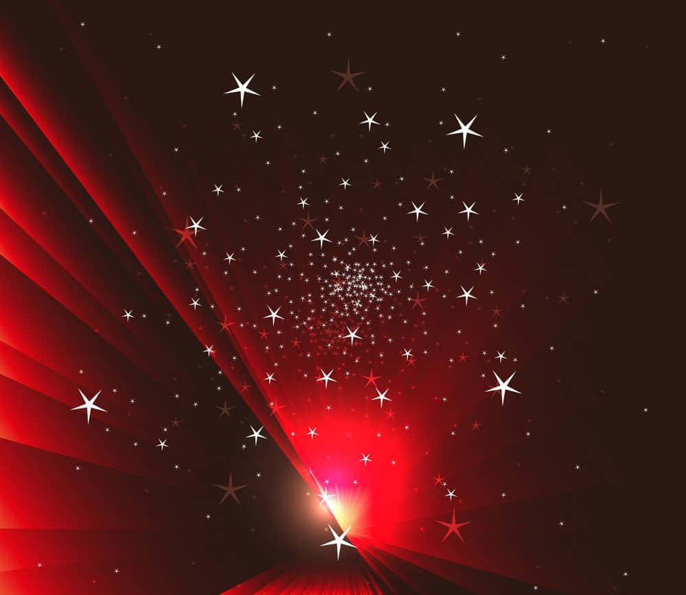 Unastella Rossa Radiante Che Emana Brillantezza