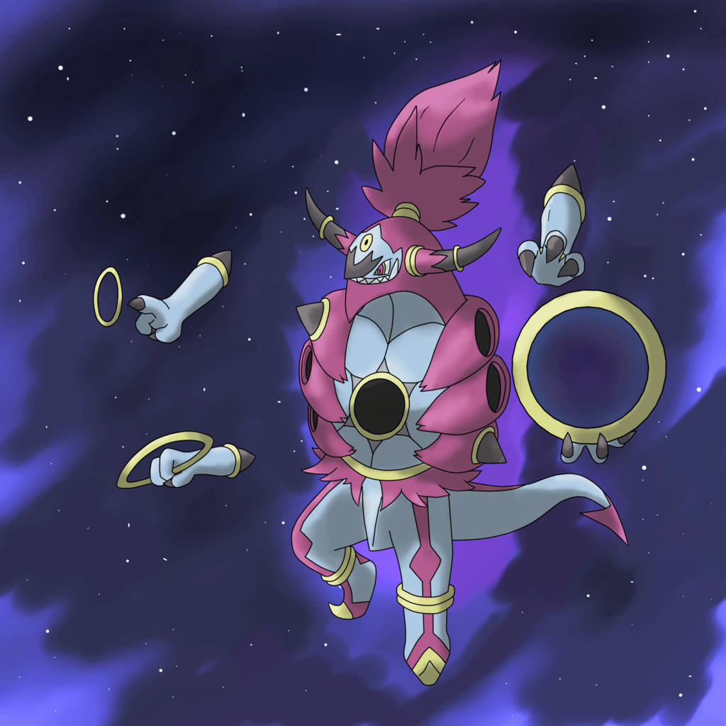 Unbound Hoopa Floating In Space Picture