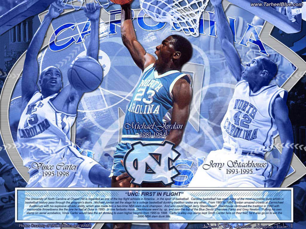Enplakat Med En Basketballspiller Og En Basketballspiller. Wallpaper