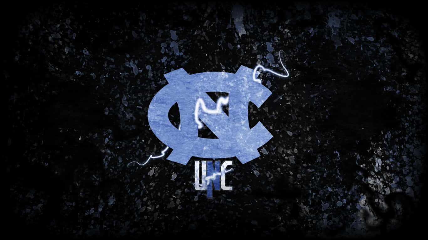 En blå og hvid logo med ordene North Carolina Wallpaper