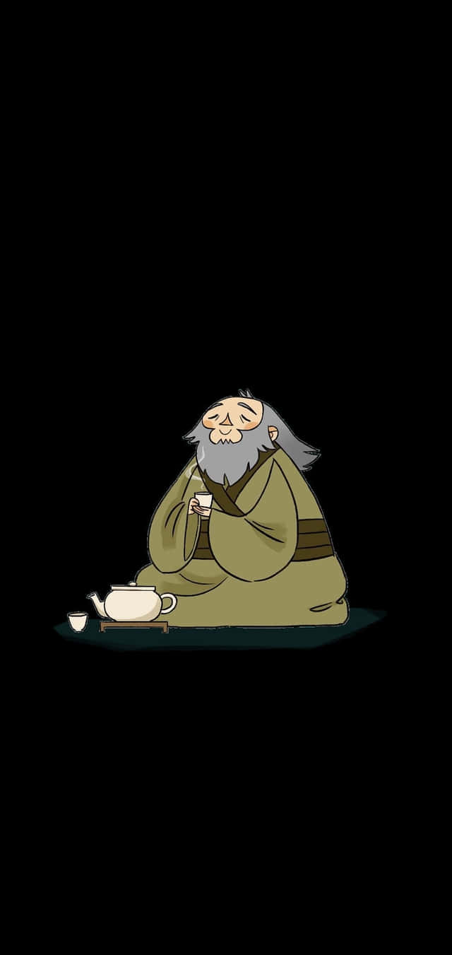 Oom Iroh Contemplatieve Thee Tijd Achtergrond