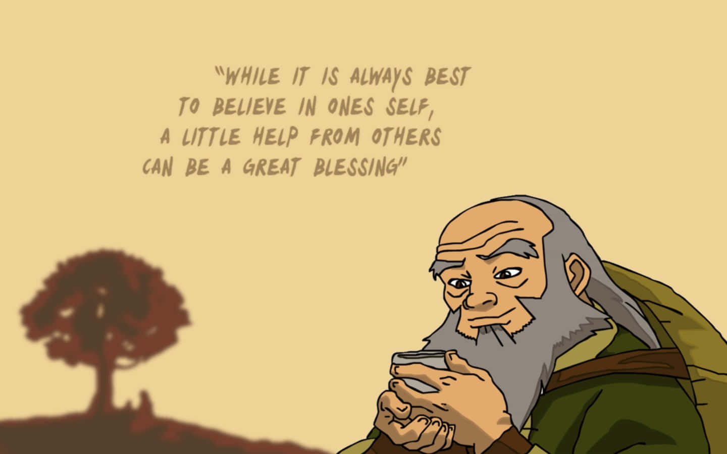 Oom Iroh Quote En Thee Achtergrond