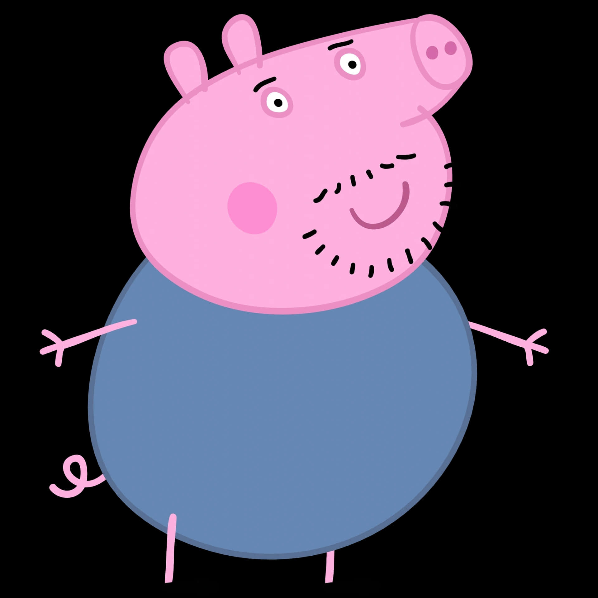 Uncle_ Pig_ Cartoon_ Character Wallpaper